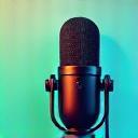 Ikon for podkast-innspilling – mikrofon og opptaksutstyr